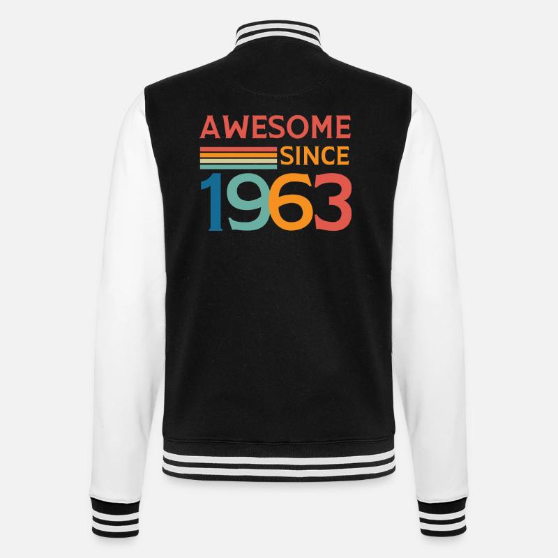 Awesome since 1963 - Veste Teddy - noir/blanc