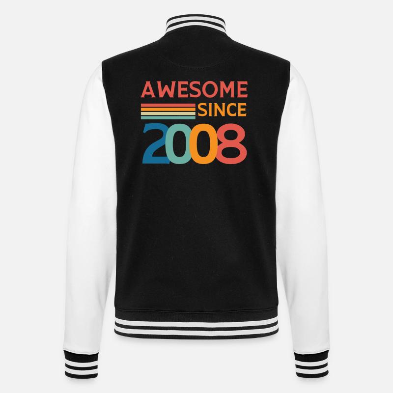 Awesome since 2008 - Veste Teddy - noir/blanc