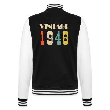 1999 Vintage Édition limitée Cadeau - Veste Teddy - noir/blanc - Dos - Marisol (170cm)