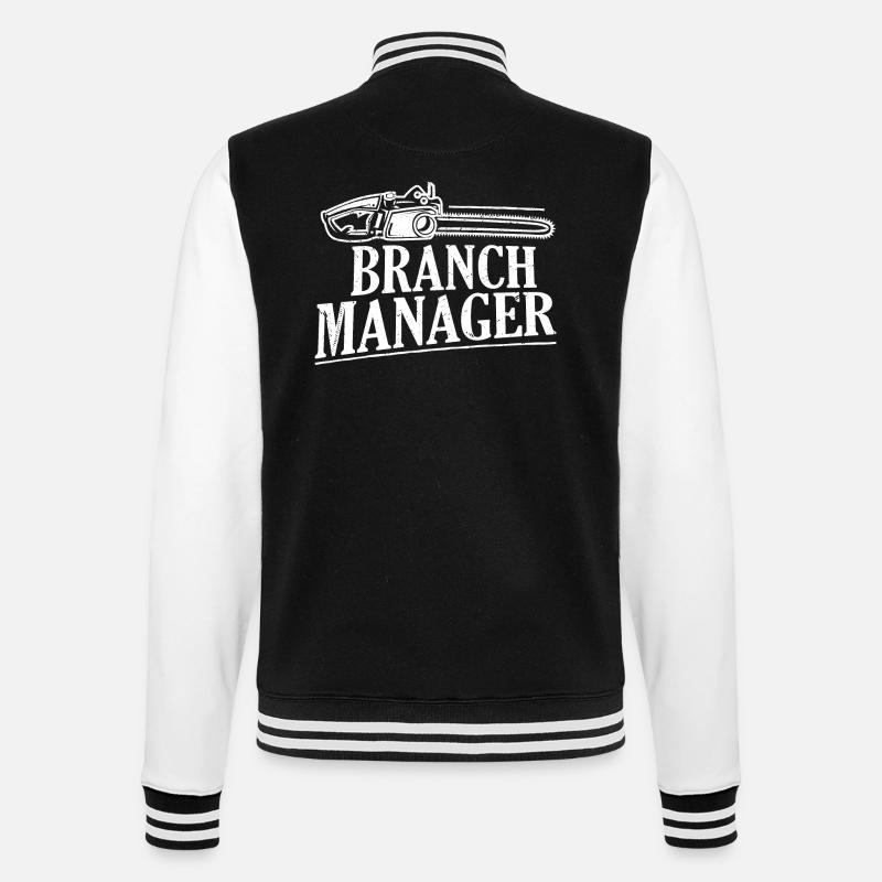 Branch Manager Logging Lumberjack Logger - College-Sweatjacke - Schwarz/Weiß