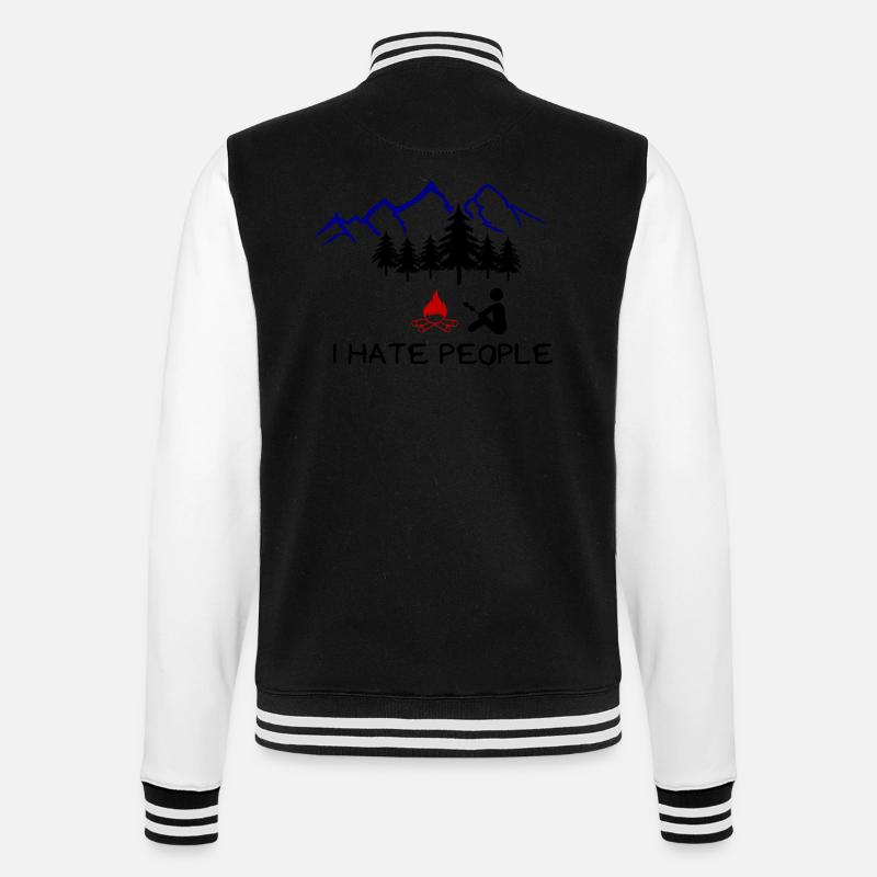 i hate people 002 - College-Sweatjacke - Schwarz/Weiß
