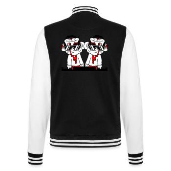 DJ Zombies Friends Team Horror Halloween Mixer - College Sweat Jacket - black/white - Back - Marisol (170cm)