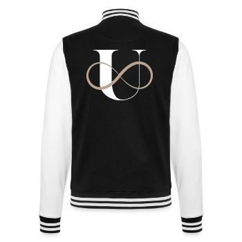 Infinite Letter u - College Sweat Jacket - black/white - Back - Marisol (170cm)