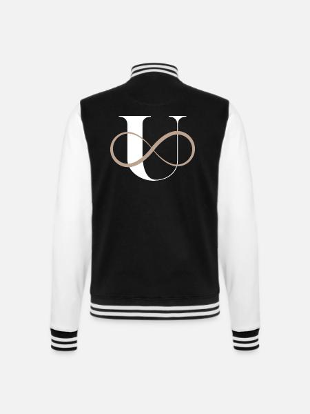 Infinite Letter u - College Sweat Jacket - black/white