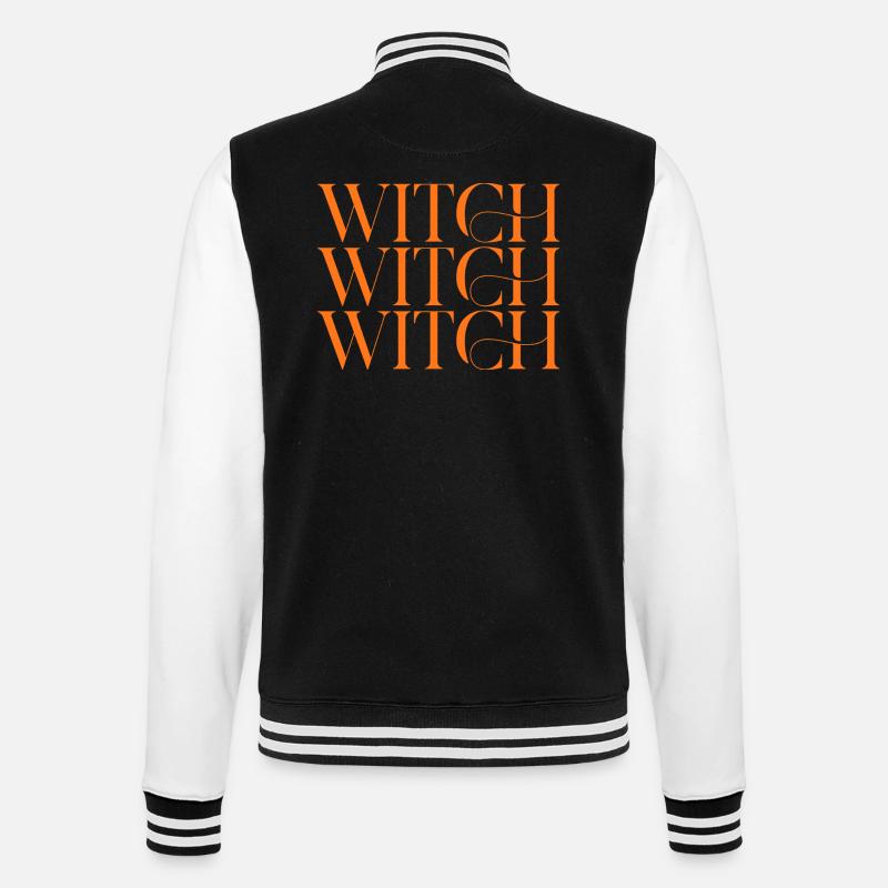 witch witch witch - College Sweat Jacket - black/white