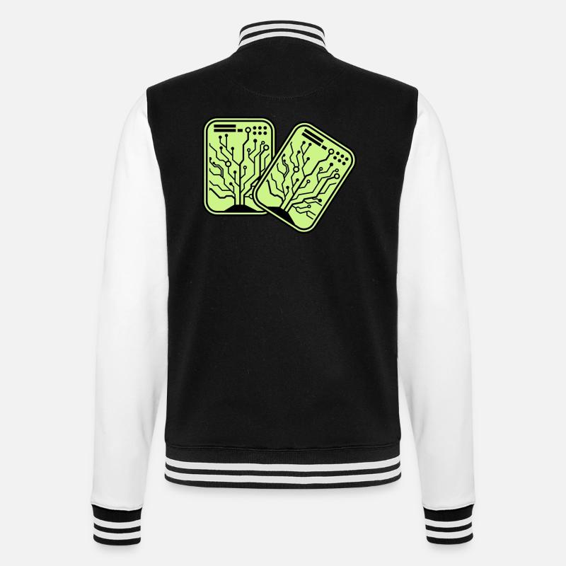 micro chip 2 - College-Sweatjacke - Schwarz/Weiß