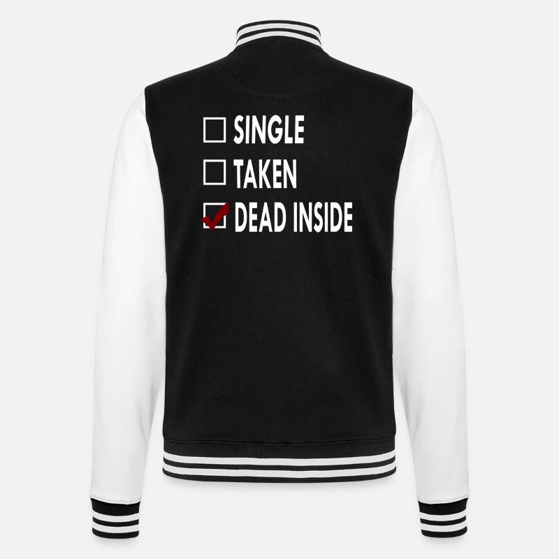 SINGLE DEAD INSIDE - Veste Teddy - noir/blanc