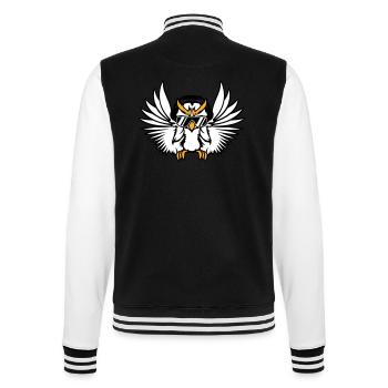 DJ Eule Sonnenbrille Kopfhörer Musik Club Party - College-Sweatjacke - Schwarz/Weiß - Hinten - Marisol (170cm)