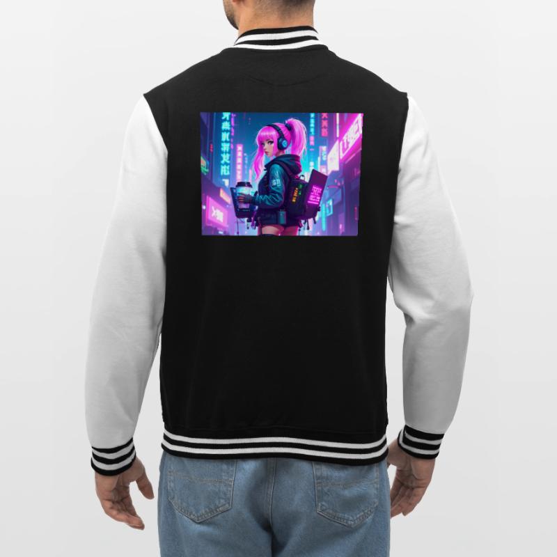Cyber DJ Coder – Beats, Bytes & Blinks College-Sweatjacke