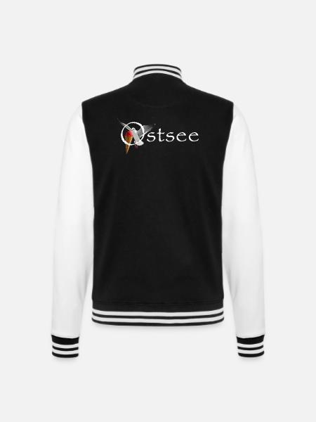 Ostsee Möwe Eisräuber Raubvogel - College Sweat Jacket - black/white