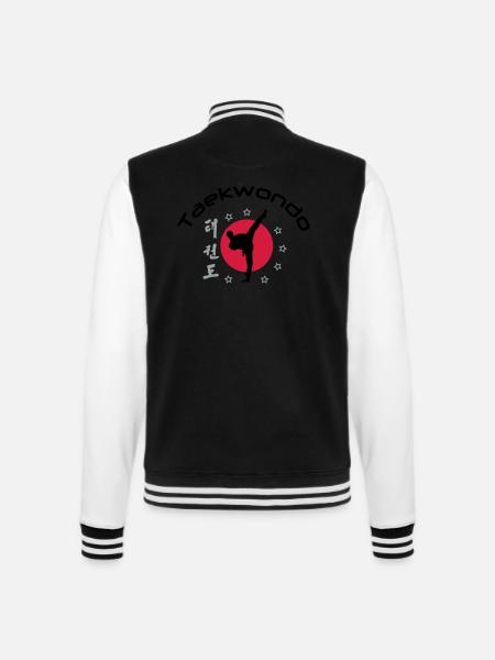 taekwondo_3 - College Sweat Jacket - black/white