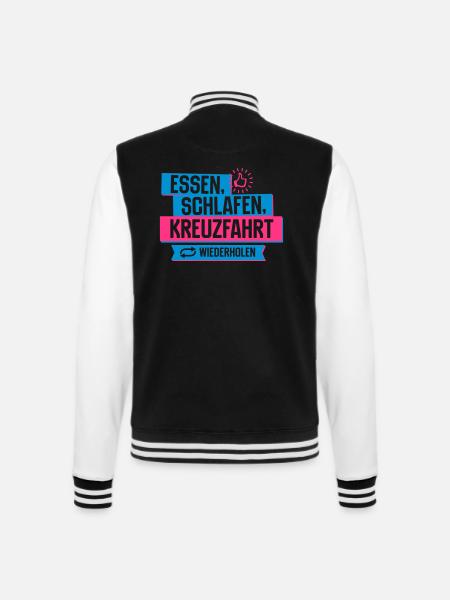 Hobby Kreuzfahrt - College-Sweatjacke - Schwarz/Weiß