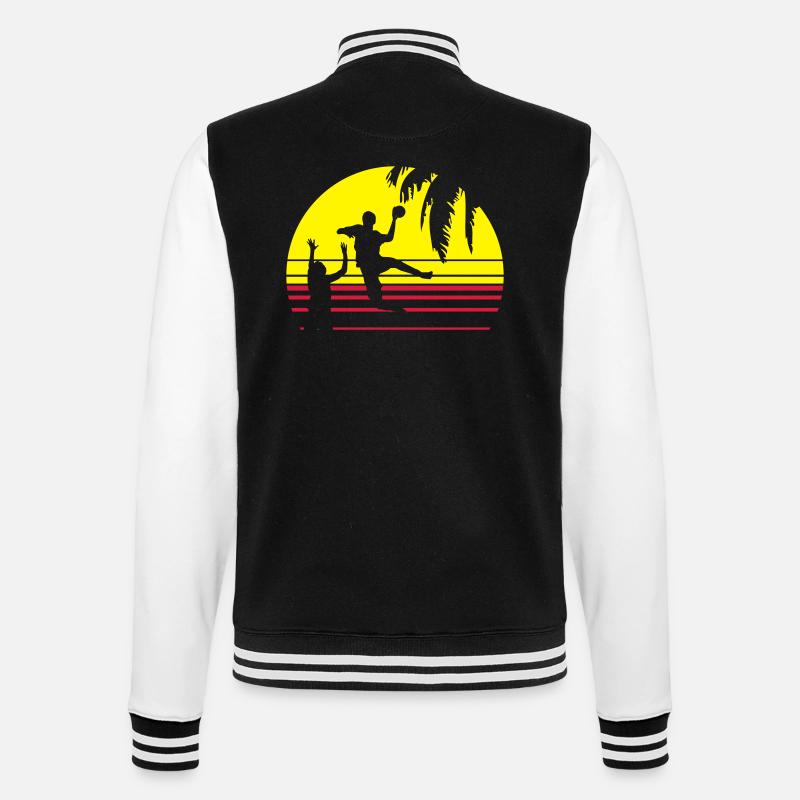 SUNSET BEACH HANDBALL - Veste Teddy - noir/blanc