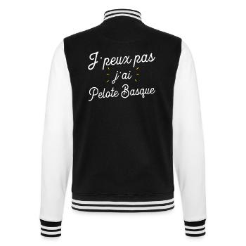 J'ai pelote basque cadeau - Veste Teddy - noir/blanc - Dos - Marisol (170cm)