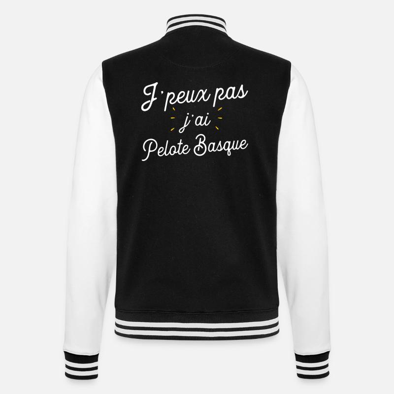 J'ai pelote basque cadeau - Veste Teddy - noir/blanc