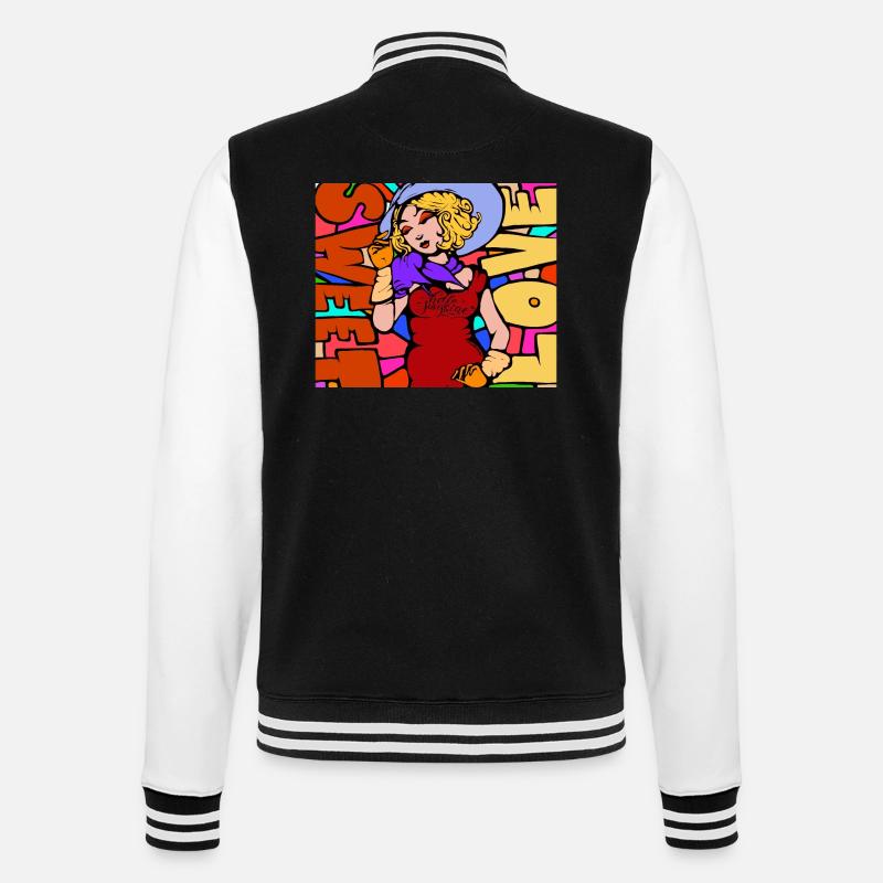 Hello Sunshine - pop colors - College Sweat Jacket - black/white
