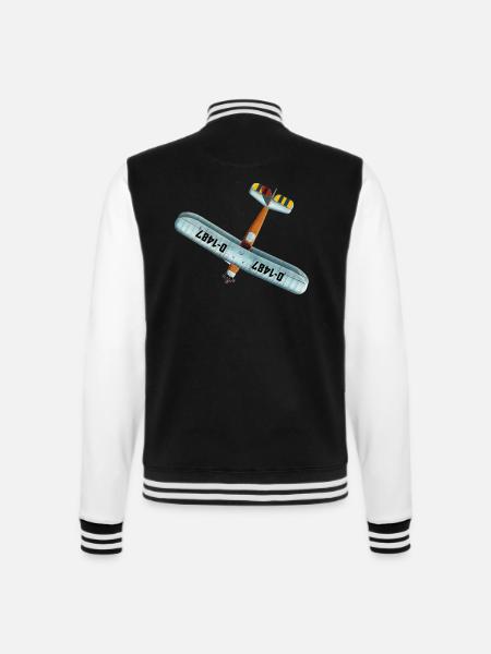 Udet Flieger 02 - College-Sweatjacke - Schwarz/Weiß