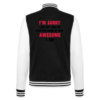 Awesome - College Sweat Jacket - black/white - Back - Marisol (170cm)