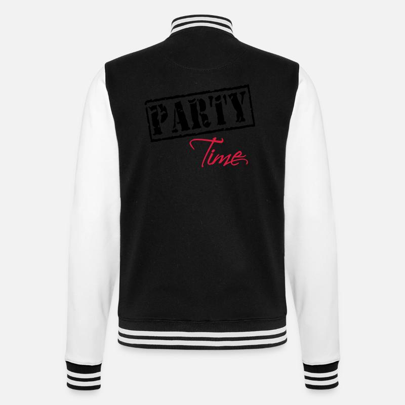 Party Time - Veste Teddy - noir/blanc