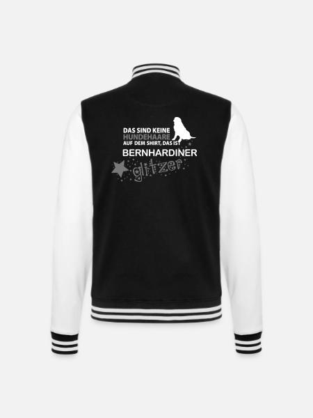 Bernhardiner Glitzer - College-Sweatjacke - Schwarz/Weiß