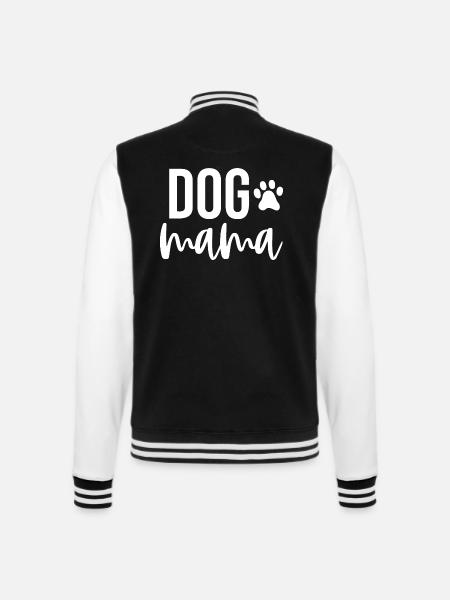 Hund Mama - College-Sweatjacke - Schwarz/Weiß