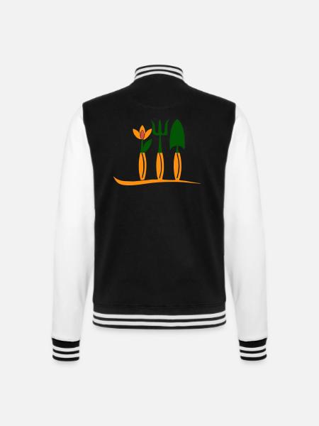 Ich liebe den Garten! - College-Sweatjacke - Schwarz/Weiß