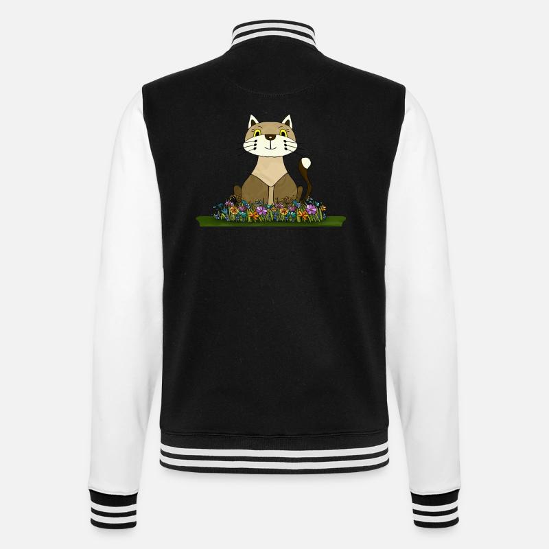 chat - Veste Teddy - noir/blanc
