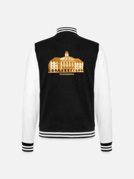 Sonneberg Rathaus Thüringen Spielzeugstadt - College-Sweatjacke - Schwarz/Weiß