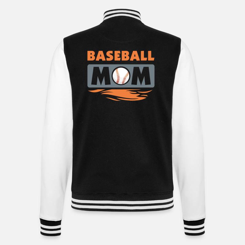Baseball mom - College Sweat Jacket - black/white