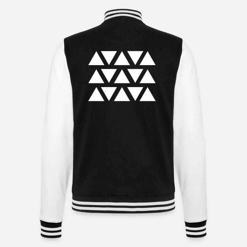 Triangle geometric shape - College Sweat Jacket - black/white