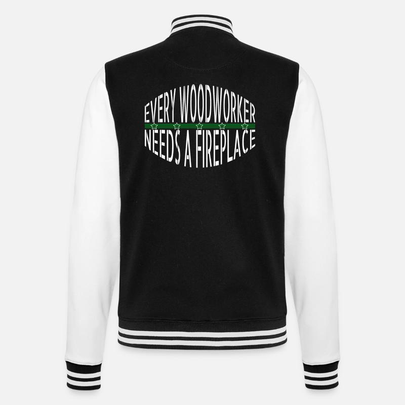 Carpenter Funny Tshirts Gift - College Sweat Jacket - black/white