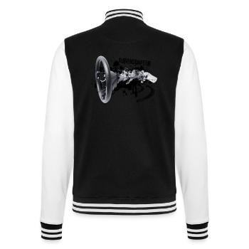 Kurvendompteur Kurvensüchtig - Die Steuerungskunst - College-Sweatjacke - Schwarz/Weiß - Hinten - Marisol (170cm)
