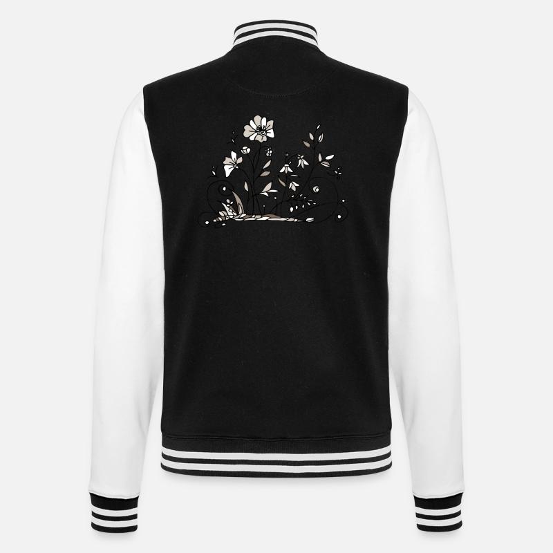 Fleur - Veste Teddy - noir/blanc