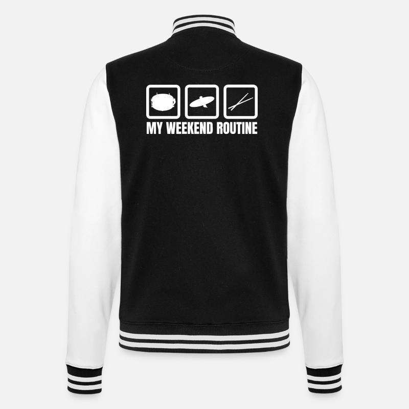 Routine du week-end du batteur - Veste Teddy - noir/blanc