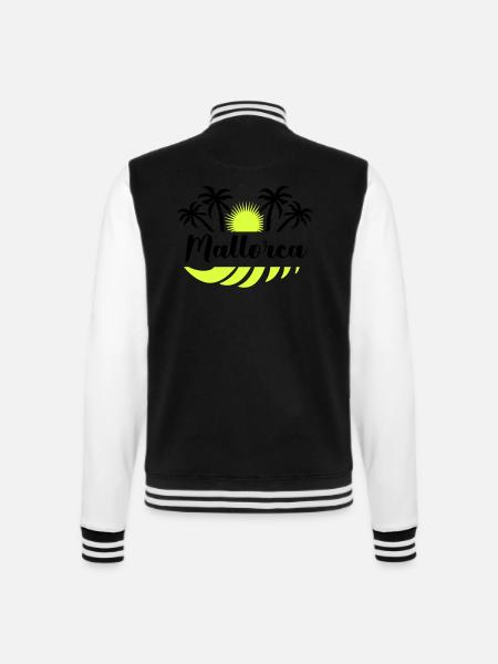 Majorca - College Sweat Jacket - black/white