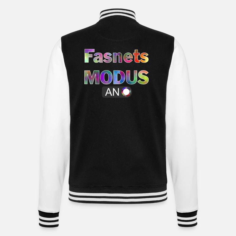 fasnetsmodus - College-Sweatjacke - Schwarz/Weiß