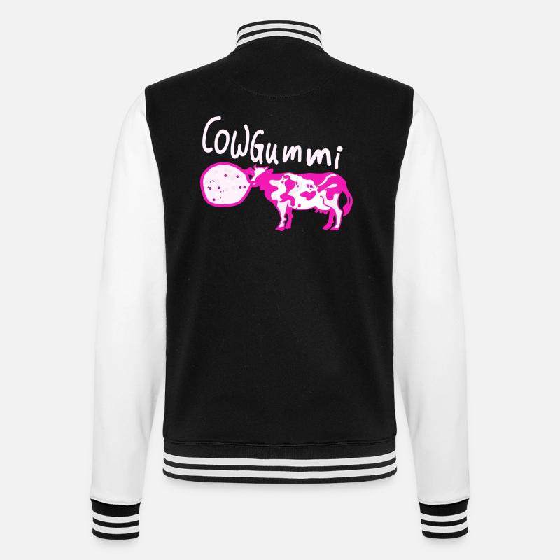 Cow Chewing Gum Cows - College Sweat Jacket - black/white