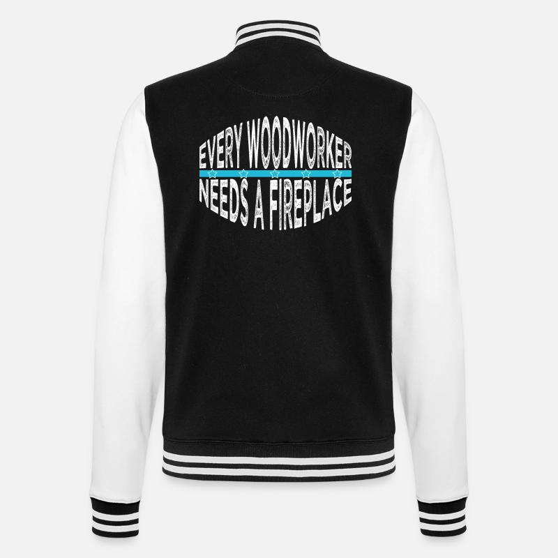 statement construction carpenter - College Sweat Jacket - black/white