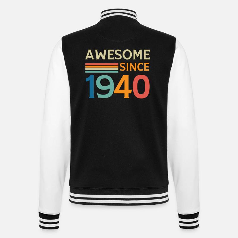 Awesome since 1940 - Veste Teddy - noir/blanc