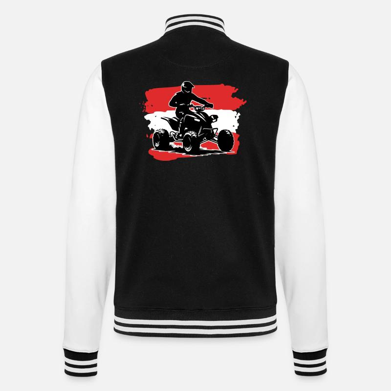 Drapeau de l’Autriche Quad - Veste Teddy - noir/blanc