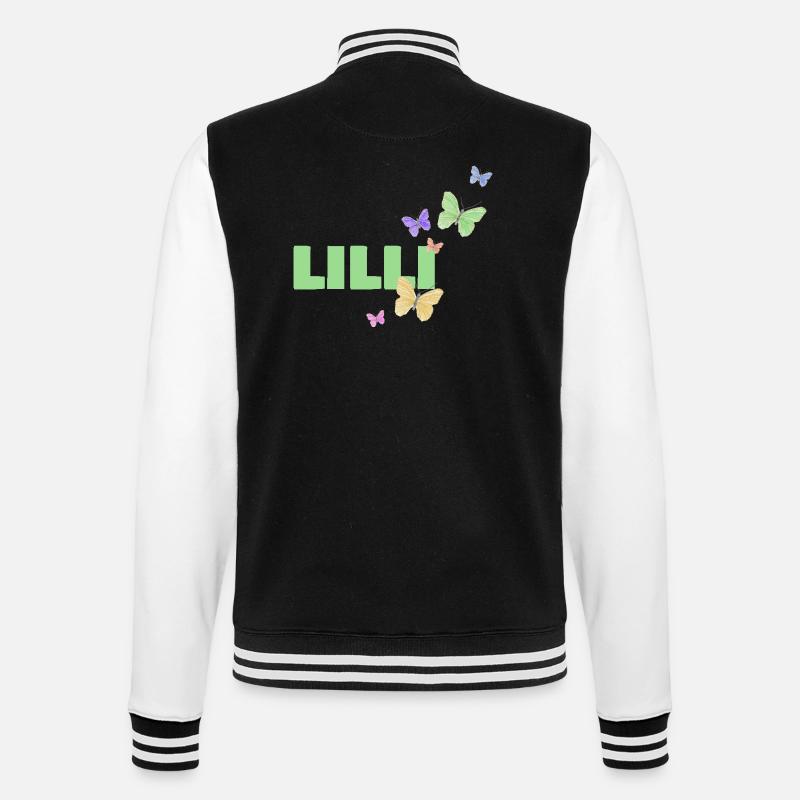 Lilli - College-Sweatjacke - Schwarz/Weiß