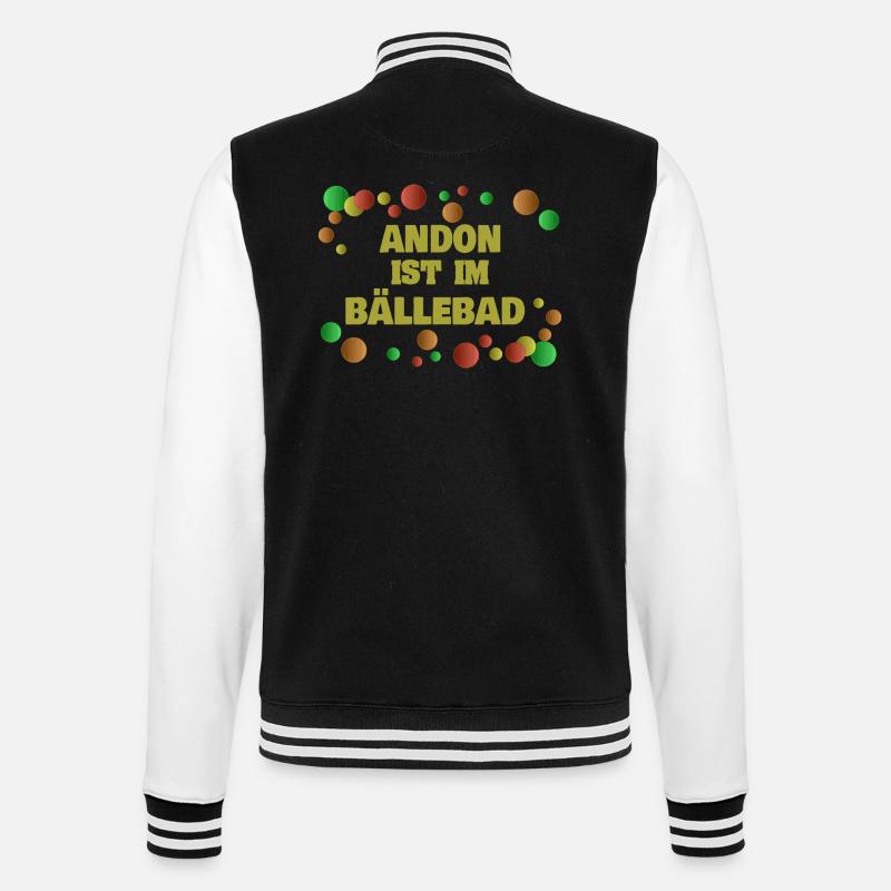 Balls Andon - College Sweat Jacket - black/white