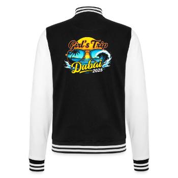 Dubai Trip 2025 - T-shirts pour femmes - Veste Teddy - noir/blanc - Dos - Marisol (170cm)