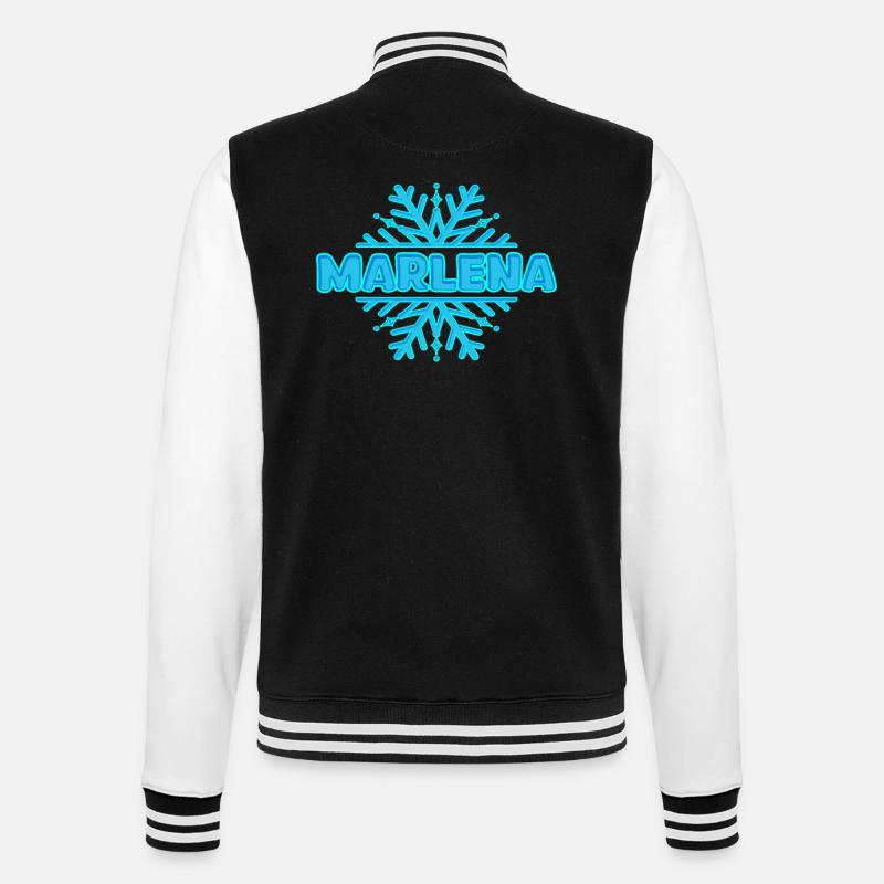 Marlena als Marlena - College-Sweatjacke - Schwarz/Weiß