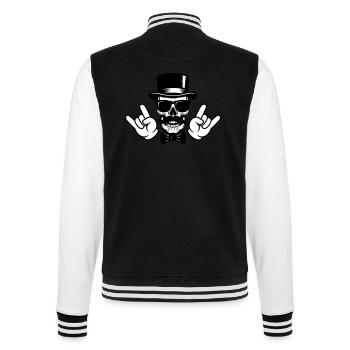 Crâne de marié - Veste Teddy - noir/blanc - Dos - Marisol (170cm)