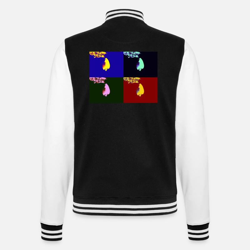 Falling shell - College Sweat Jacket - black/white