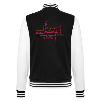 Mama - College-Sweatjacke - Schwarz/Weiß - Hinten - Marisol (170cm)