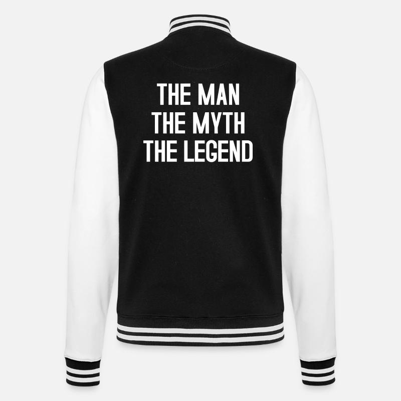 MAN MYTH LEGEND - Veste Teddy - noir/blanc