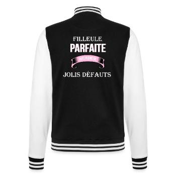 filleule cadeau humour - Veste Teddy - noir/blanc - Dos - Marisol (170cm)