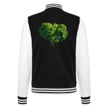 kale gruenkohl kohl veggie gemuese vegetables2 - College-Sweatjacke - Schwarz/Weiß - Hinten - Marisol (170cm)